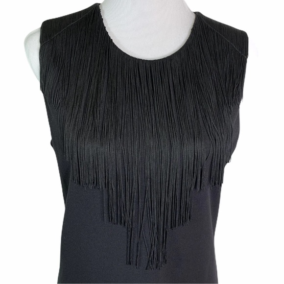 📚DROP⬇️ BCBGMAXAZRIA • Alyn Black
Fringe Trim Flounce Hem
Cocktail Dress • S - Picture 3 of 9